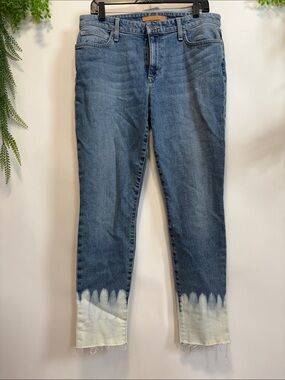 Joe's Jeans Blue with White Dip-Dye Ankle Jeans